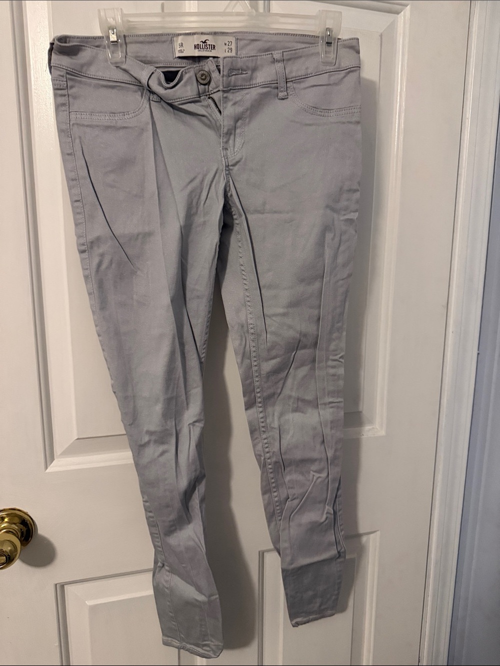 Hollister shimmery Pale Gray Skinny Women's Pants